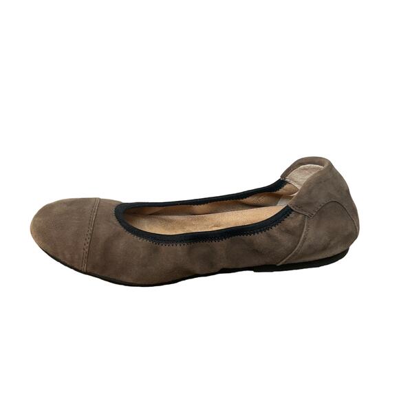 Vionic Womens Size 7 Prim Natalia Suede Flats Dark Taupe Brown Slip On - Picture 5 of 11